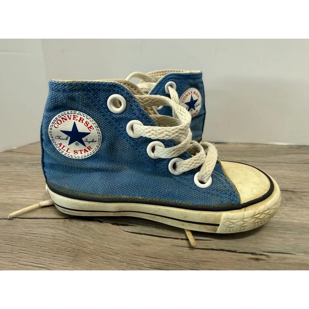 Converse Chuck Taylor Size 6 All Star High Top Blue Canvas Kids Sneakers 87121